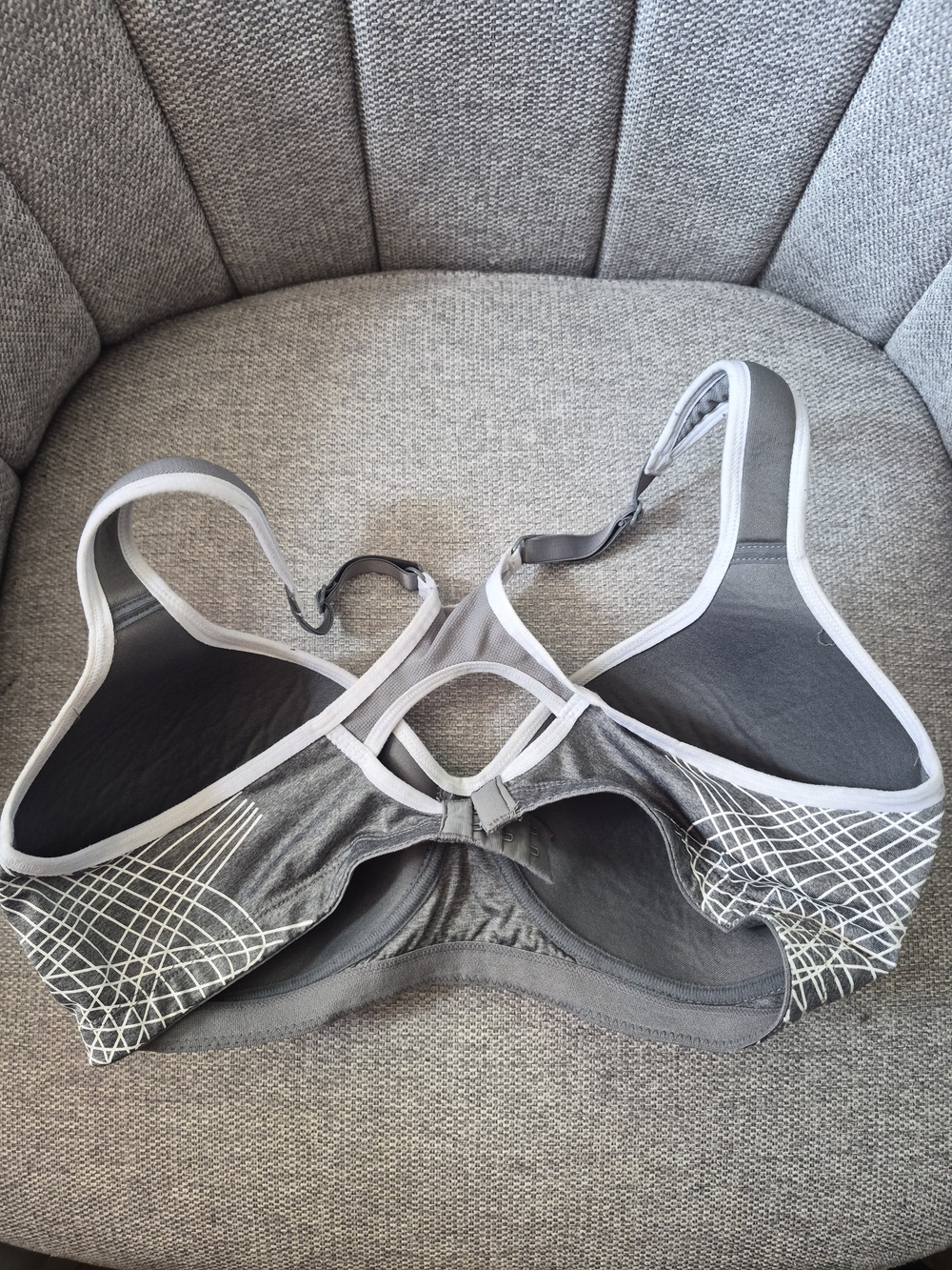 Danskin Gray Padded Racerback Sports Bra - Picture 2 of 2
